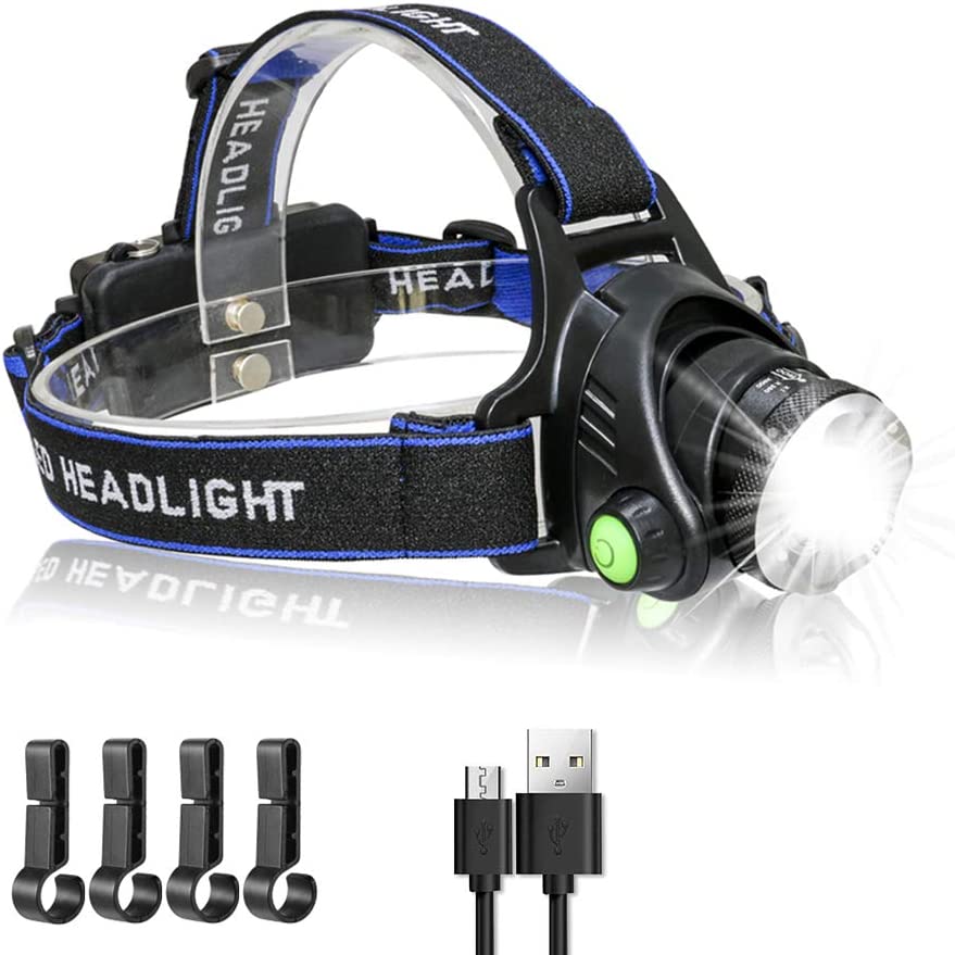 Rechargeable Headlamp, 500 Lumens Bright LED